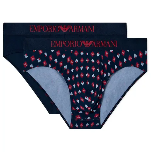 엠프리오 아르마니 Classic Pattern Mix 삼각팬티 2 팩 142165230