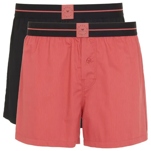 엠프리오 아르마니 Logo Label 복서 브리프 2 팩 142165685