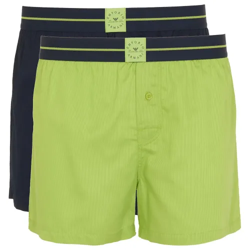 엠프리오 아르마니 Logo Label 복서 브리프 2 팩 142165693