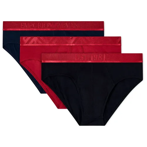 엠프리오 아르마니 Shiny Logoband Pack 삼각팬티 3 팩 142165717