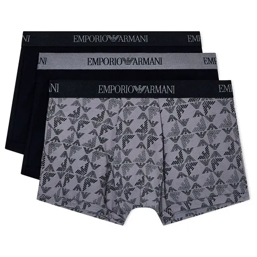 엠프리오 아르마니 Pure cotton Trunk 복서 브리프 3 팩 142165785