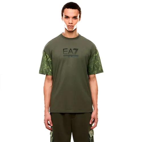 엠프리오 아르마니 Train 그래픽 Series Monogram Infill 반팔 티셔츠 142173850