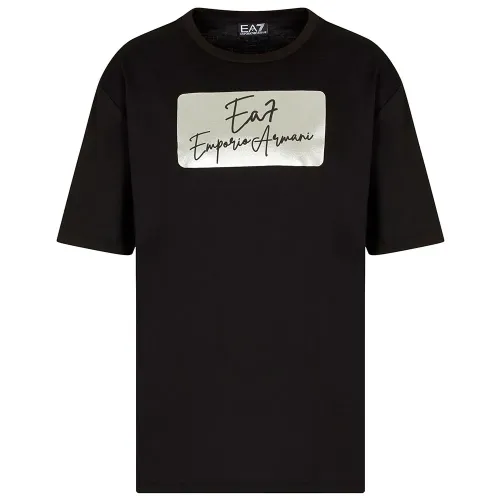 엠프리오 아르마니 Train Logo Series Box Logo Crossover 반팔 티셔츠 142173860