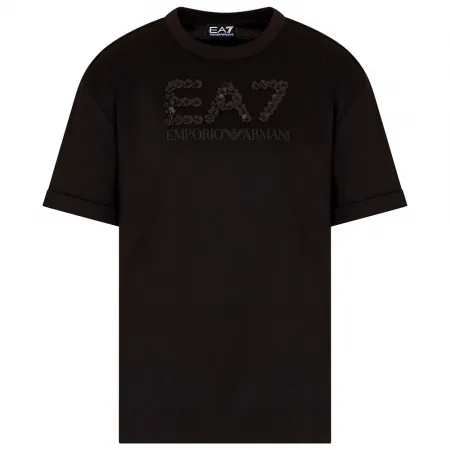 엠프리오 아르마니 Train Logo Series Crystal 반팔 티셔츠 142173992