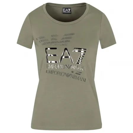 엠프리오 아르마니 Train Logo Series Eagle Metallic Crossover 반팔 티셔츠 142174005