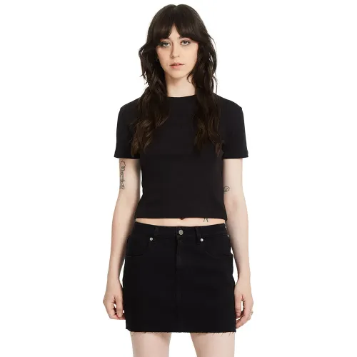 볼컴 Stone Tight Crop 반팔 티셔츠 142200419