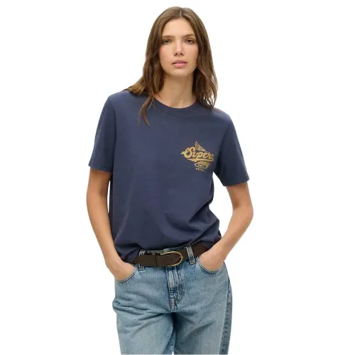 슈퍼드라이 Athletic Metallic 반팔 티셔츠 142221958