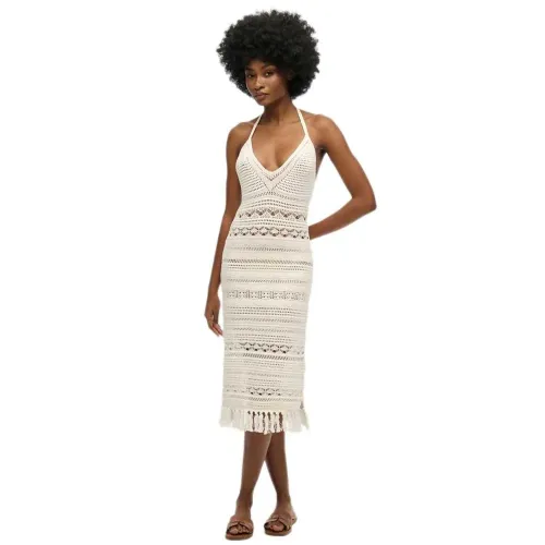 슈퍼드라이 W8011856A Crochet 나시 짧은 원피스 142222225