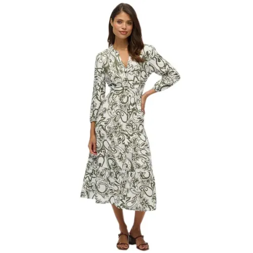 슈퍼드라이 W8012029A 3/4 소매 미디 원피스 142222226