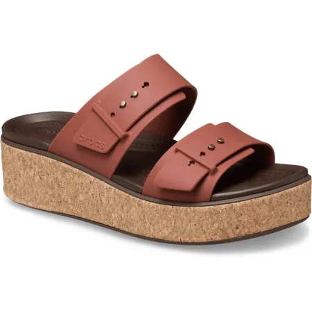 크록스 Brooklyn Cork Buckle 웨지 샌들 142254627