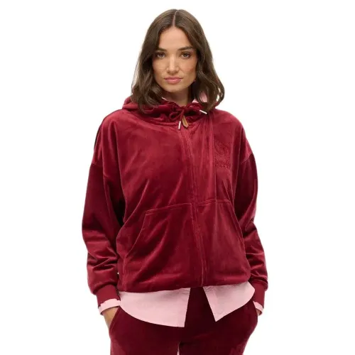 슈퍼드라이 Country Club Velour 풀지퍼 스웨터 142283484