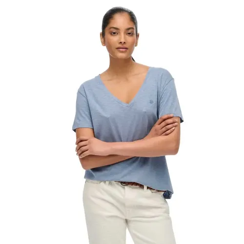 슈퍼드라이 Studios Slub Emb Vee 반팔 티셔츠 142283832