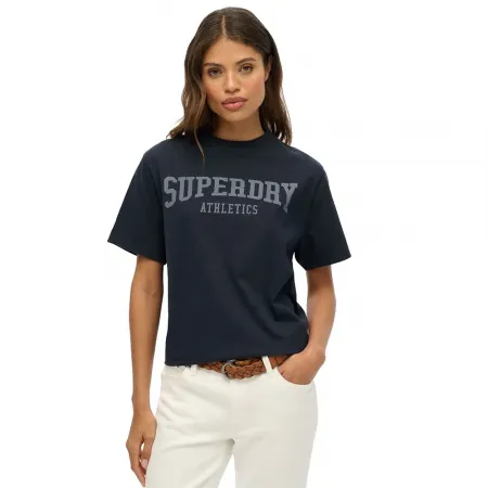 슈퍼드라이 Athletic 에센셜 오버핏 반팔 티셔츠 142369270