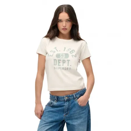 슈퍼드라이 Athletic 그래픽 Fitted 반팔 티셔츠 142369288