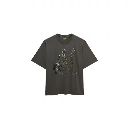 슈퍼드라이 Tattoo Embellish 오버핏 반팔 티셔츠 142369602