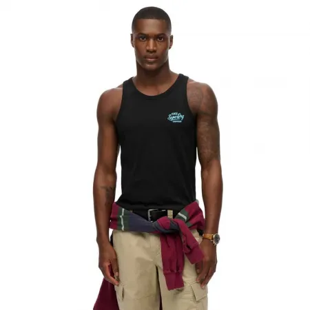 슈퍼드라이 Contrast Script 나시 티셔츠 142380796