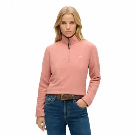 슈퍼드라이 Polar 플리스 Crop 하프 지퍼 스웨터 142380933