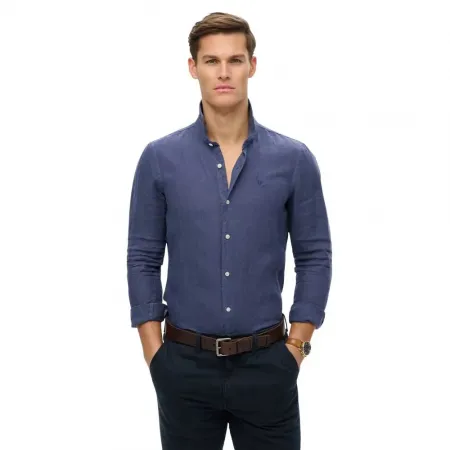 슈퍼드라이 Sd 엠브로이더드 Vacation Linen 긴팔 셔츠 142380970