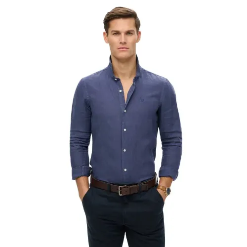 슈퍼드라이 Sd Embroidered Vacation Linen 긴팔 셔츠 142380970