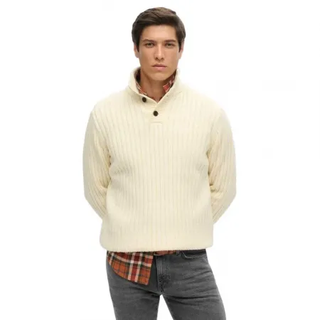 슈퍼드라이 빈티지 Ribbed Henley 스웨터 142381084
