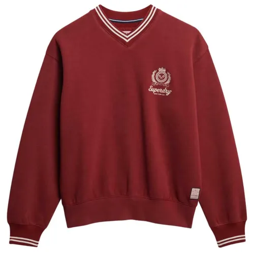 슈퍼드라이 Country Club Loose V Crew 스웨터 142446999