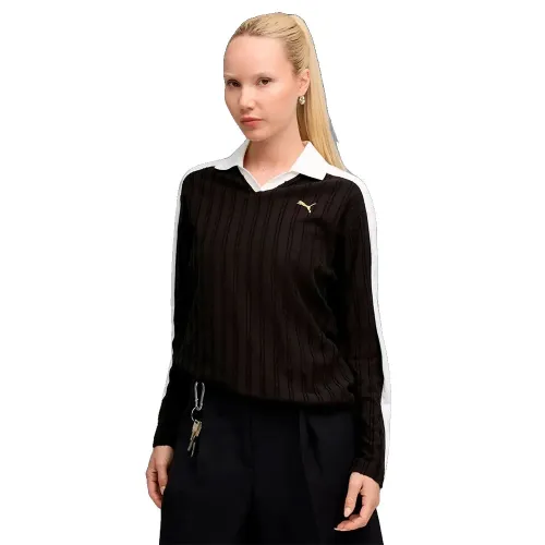 푸마 T7 Relaxed Fit 긴 소매 폴로 142496695