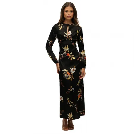 슈퍼드라이 Jacquard 긴팔 긴 원피스 142576316