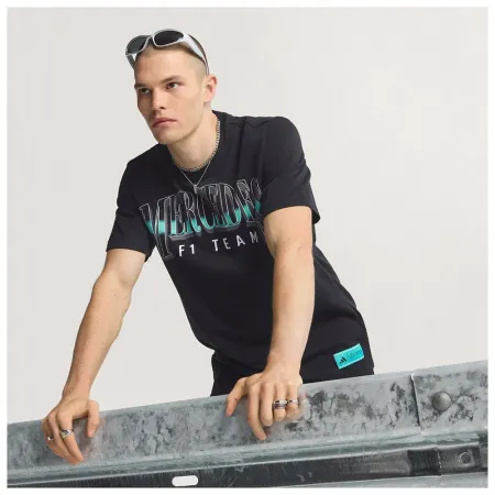 아디다스 메르세데스-AMG Petronas F1 Team Las Vegas 그래픽 반팔 티셔츠 142666840