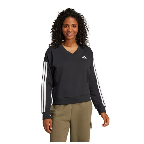 아디다스 에센셜 3 Stripes French Terry V-Neck 스웨터 142681067