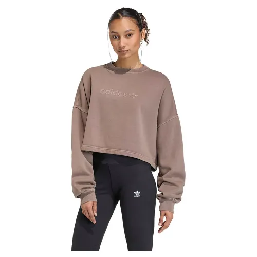 아디다스 에센셜 리니어 Cropped 스웨터 142682735