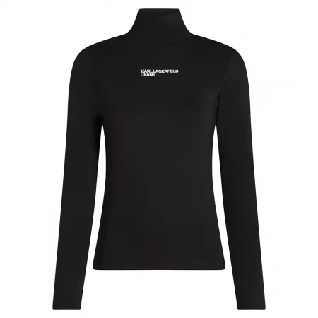 KARL LAGERFELD JEANS A4W17015 Fitted 긴팔 하이넥 티셔츠 142685588