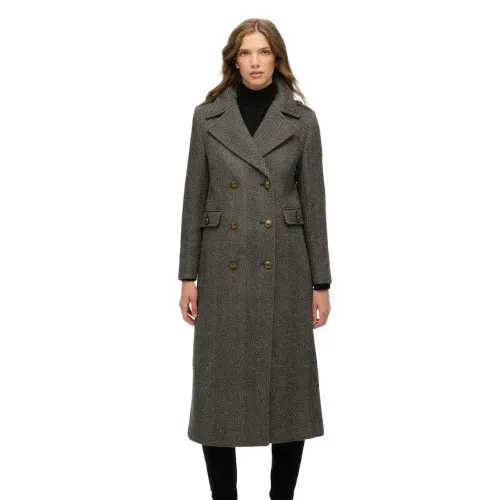 슈퍼드라이 Double Breasted Wool 코트 142686771