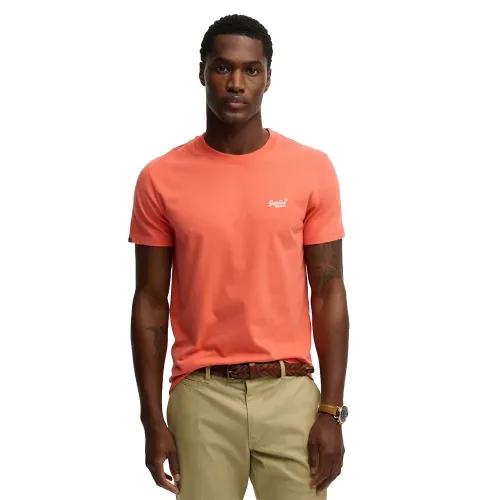 슈퍼드라이 에센셜 로고 엠브로이더드 반팔 티셔츠 142686781