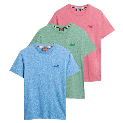 슈퍼드라이 에센셜 Logo Embroidered 반팔 티셔츠 3 팩 142686784