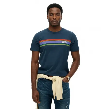 슈퍼드라이 Outdoor Stripe Logo Rlxd 반팔 티셔츠 142686893