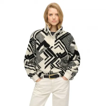 슈퍼드라이 Super Soft Printed 하프 지퍼 스웨터 142686992