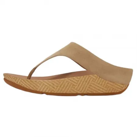 핏플랍 Lulu Lux 그래픽 Weave 스웨이드 Toe Post 샌들 142703636