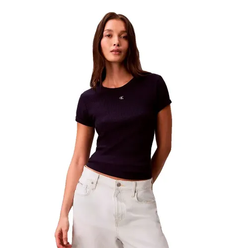 캘빈클라인 Monogram Patch Waffle Slim Fit 반팔 티셔츠 142753979