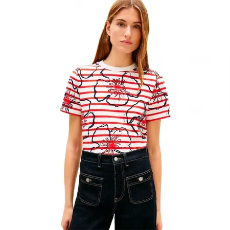 타미힐피거 Flower 그래픽 레큘러 Fit 반팔 티셔츠 142758172