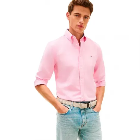 타미힐피거 Linen Blend Solid 긴팔 티셔츠 142758211