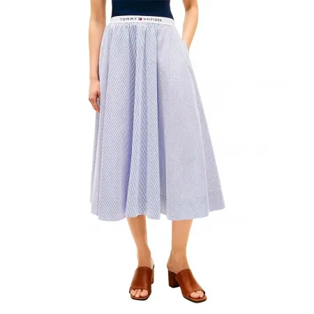 타미힐피거 Poplin Branded 미디 스커트 142758232