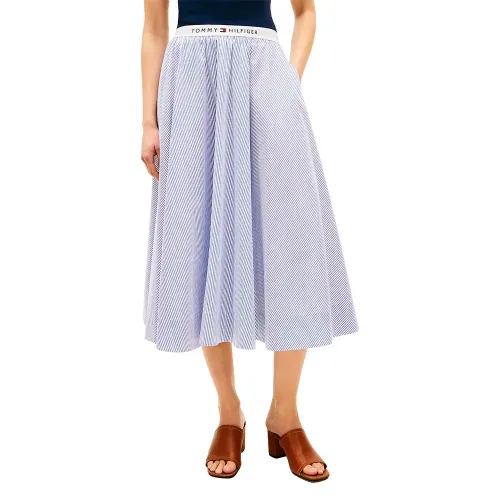 타미힐피거 Poplin Branded 미디 스커트 142758232