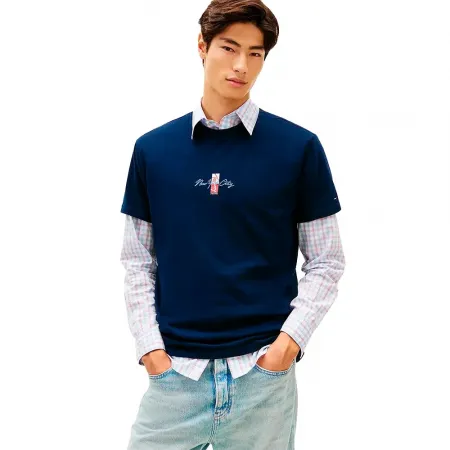 타미힐피거 Sign Block 레큘러 Fit 반팔 티셔츠 142758586