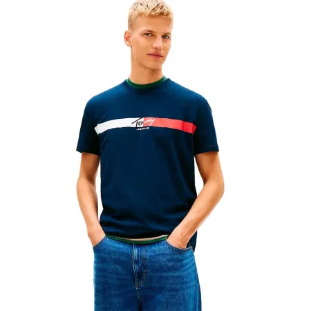 타미힐피거 Signature Stripe Regular Fit 반팔 티셔츠 142758598