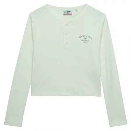 슈퍼드라이 Athletic 에센셜 Button Down 긴팔 티셔츠 142784565