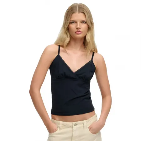 슈퍼드라이 Athletic 에센셜 Lace Trim 나시 티셔츠 142784577