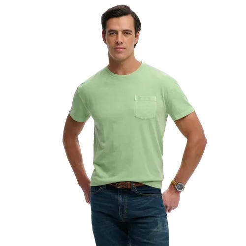슈퍼드라이 코튼 클래식 Linen 포켓 반팔 티셔츠 142784731