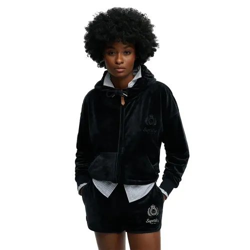 슈퍼드라이 컨트리 Club Velour 풀지퍼 스웨터 142784738