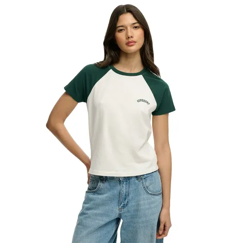 슈퍼드라이 에센셜 로고 레트로 반팔 티셔츠 142784829