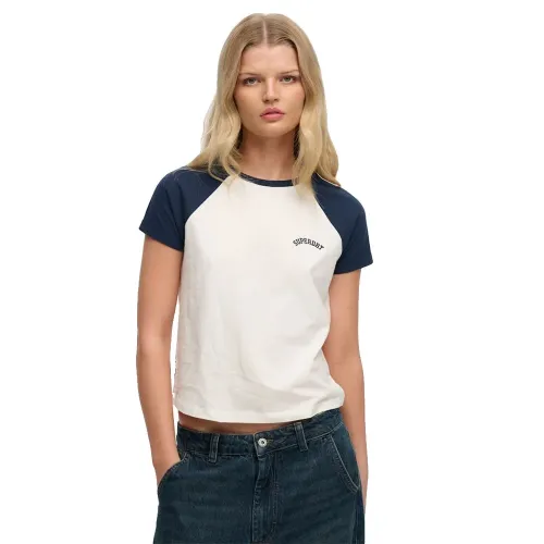 슈퍼드라이 에센셜 로고 레트로 반팔 티셔츠 142784830